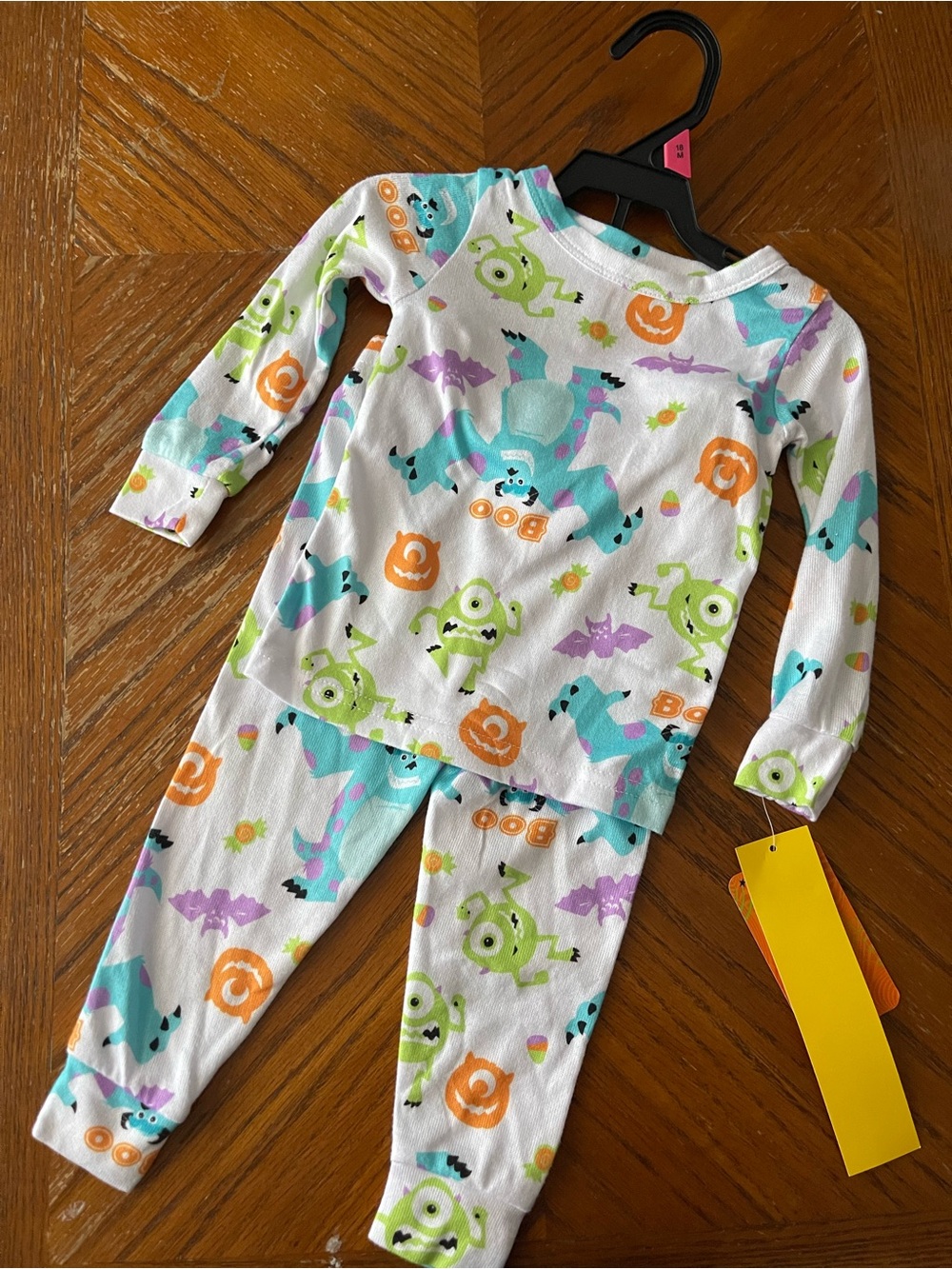 Monster inc Pajama Set 
- White with Green & Teal